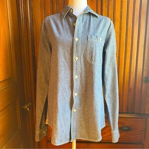 Men’s FOSSIL Button Down Shirt Size Medium Vintage Fit Denim